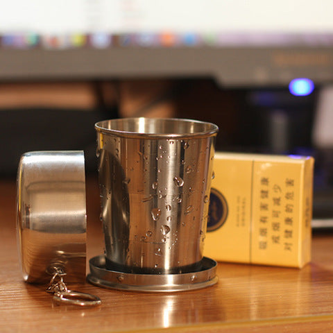 Collapsible Cup Keychain Stainless 75-240mL